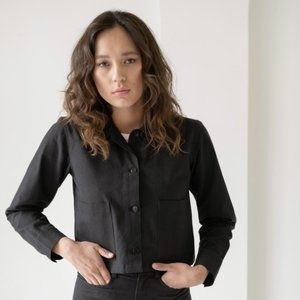 LAUDE the Label Cropped Chore Jacket Black